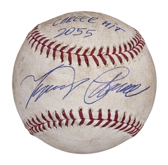 2014 Miguel Cabrera Game Used, Signed & Inscribed OML Selig Baseball Used on 5/27/14 for Career Hit #2055 (MLB Authenticated & JSA)